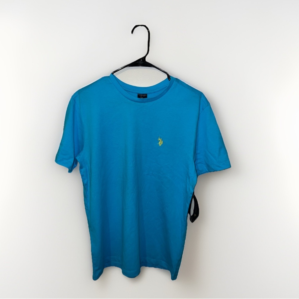 U.S. Polo Assn. Short Sleeve Crewneck T-Shirt in Bright Turquoise